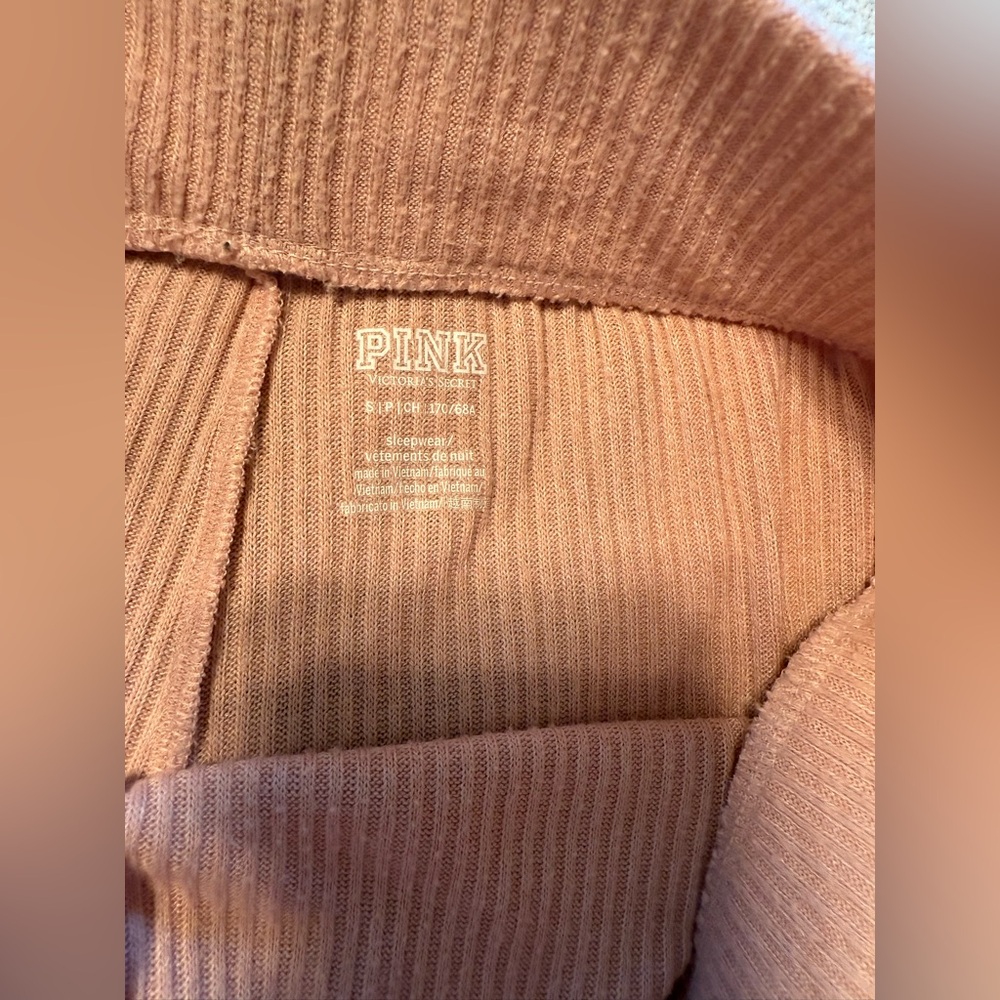 PINK Victoria’s Secret SZ S/P Rose Pink Wide Leg Long Loungewear Sleepwear - Picture 4 of 10